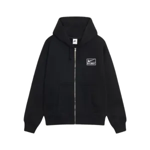 Stussy x Nike Stone Washed Fleece Zip Hoodie Black