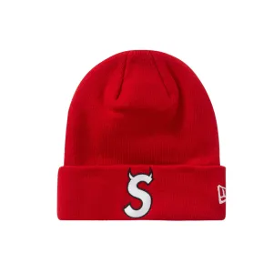 Supreme New Era S Logo Beanie Red