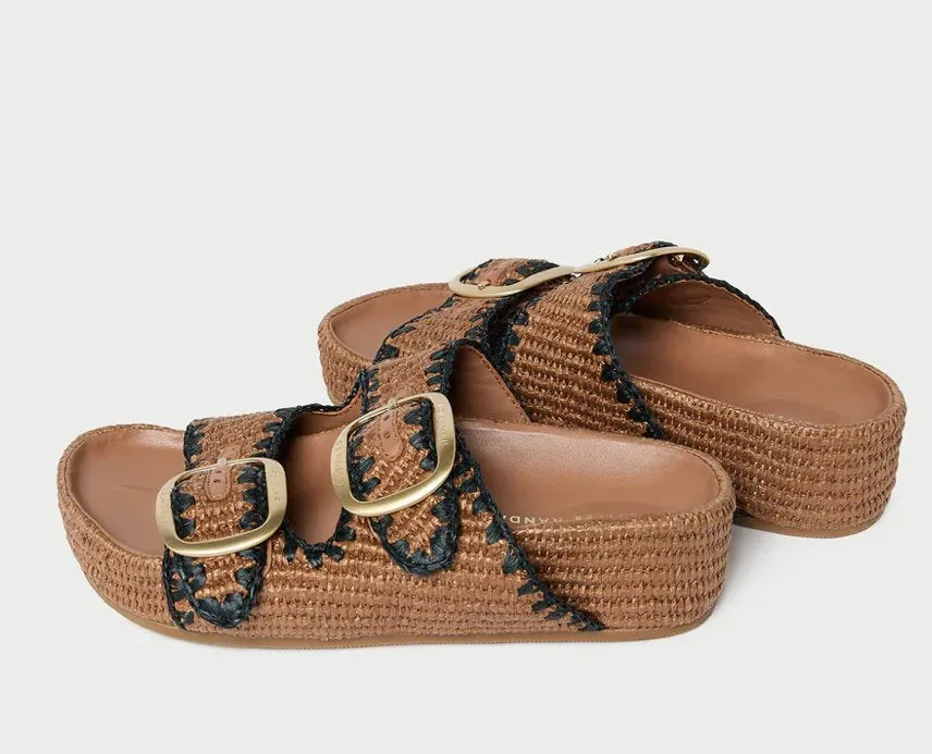 Theo Two Band Sandal Brown/Black