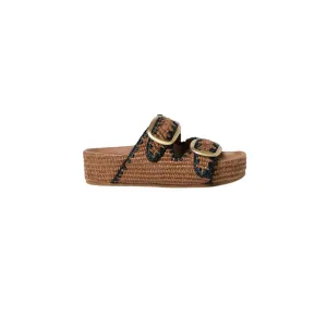 Theo Two Band Sandal Brown/Black