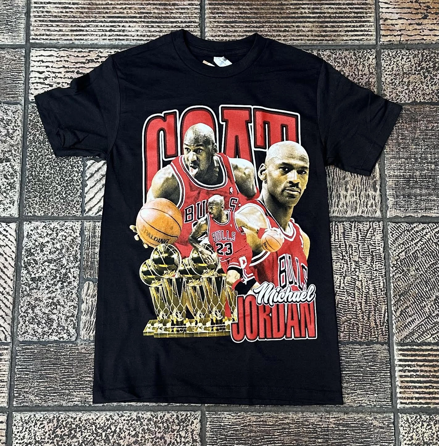 Threads On Demand Jordan The GOAT Tee "Black Red"