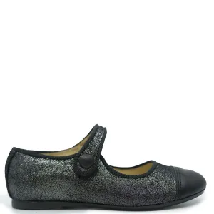Tocoto Vintage Black Sparkly Captoe Mary Jane