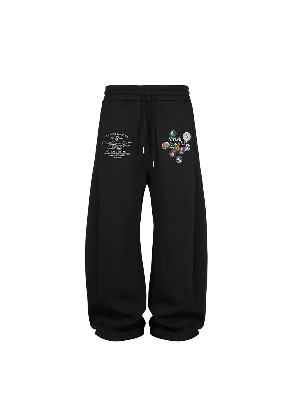 Vintage Machete Air Layer Badge Printed Relaxed Pants