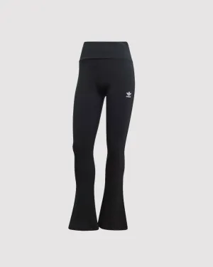 W RIB FLARED PANTS BLACK