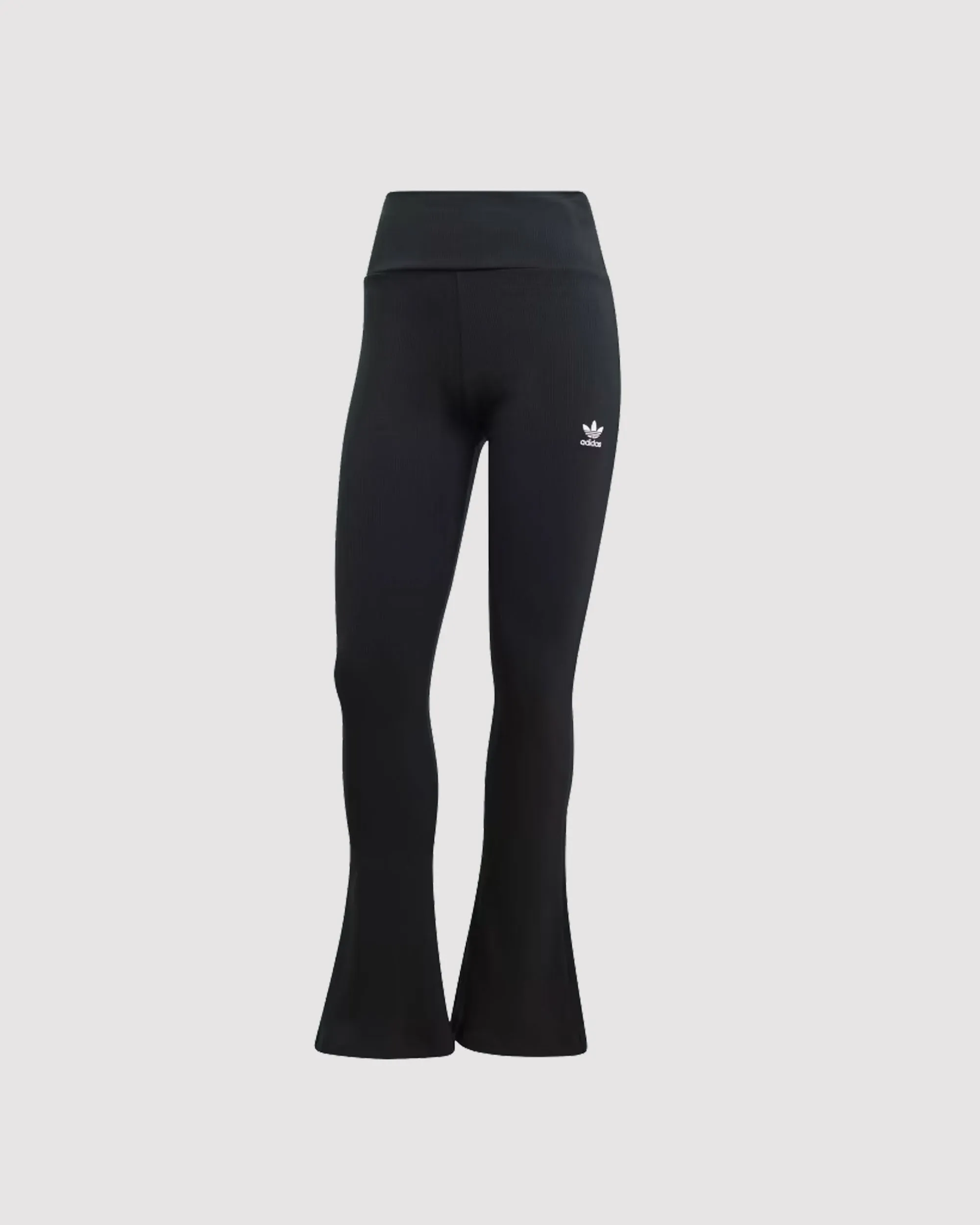 W RIB FLARED PANTS BLACK
