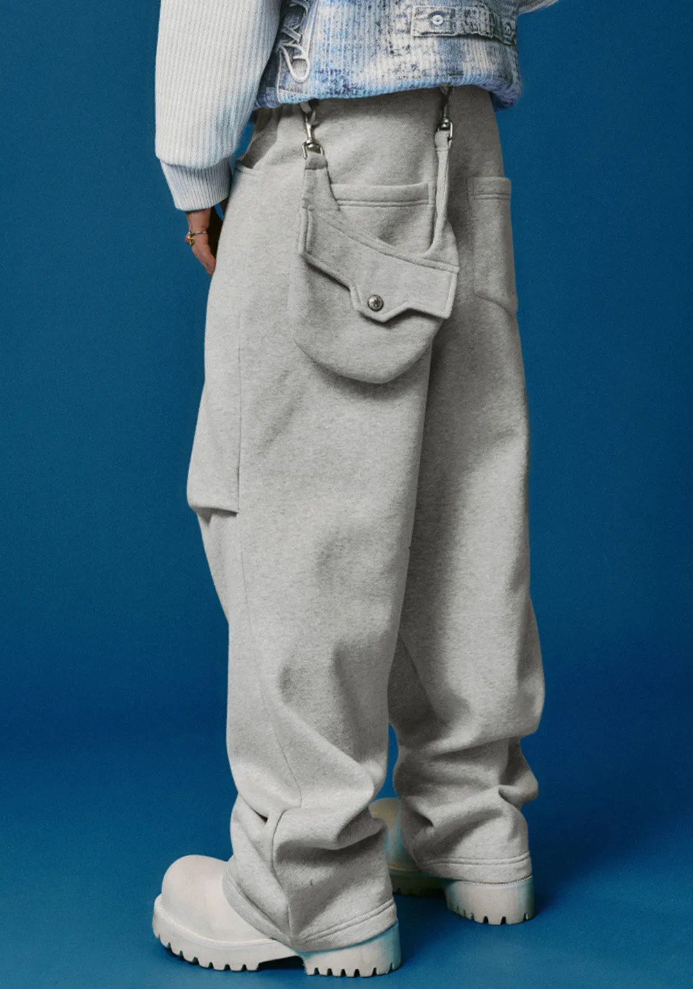 Waistcoat Removable Folded Pleated Sweatpants