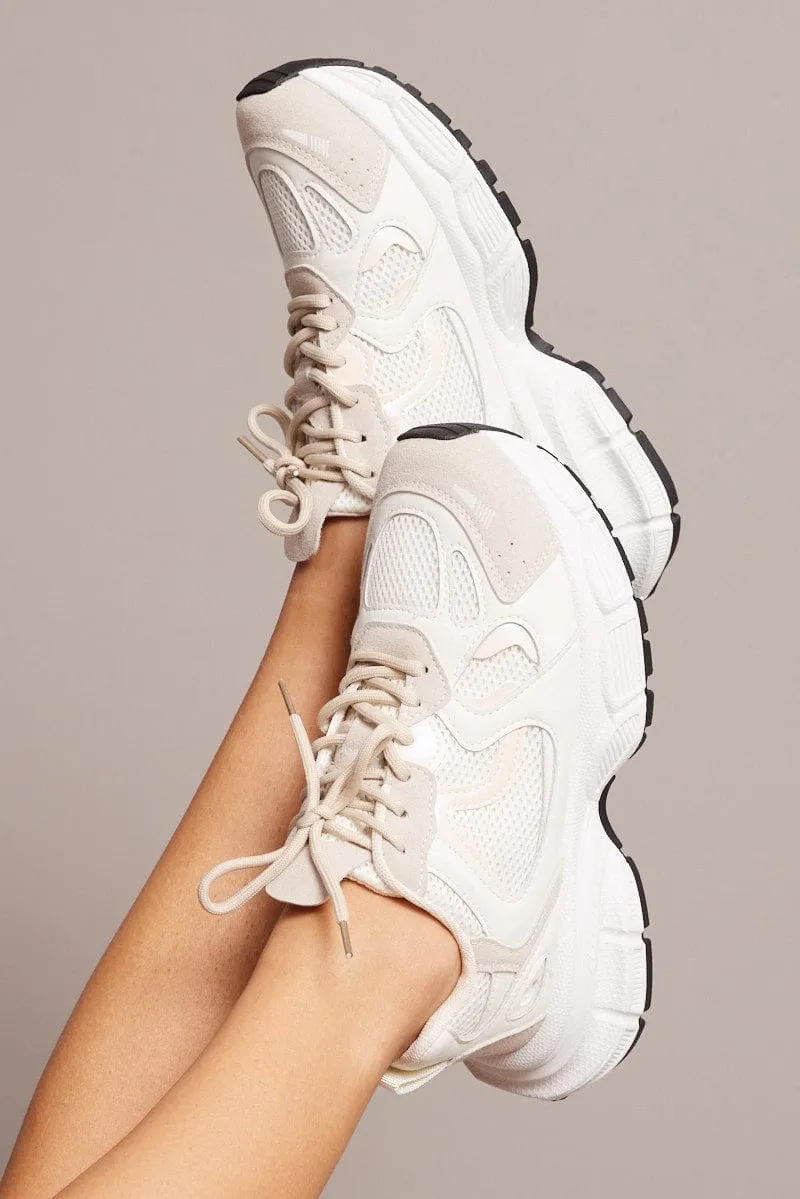 White Chunky Sneakers Trainers