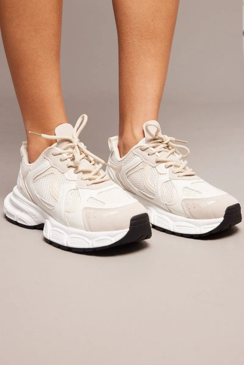 White Chunky Sneakers Trainers