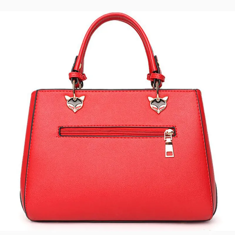 Women's Hairball Ornament Patchwork Handbag