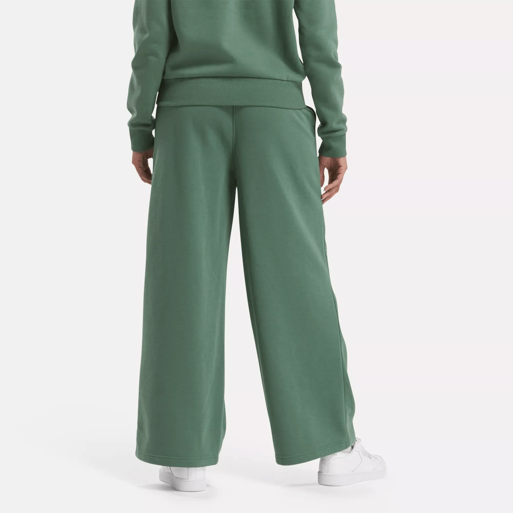 Women's Reebok Identity Small Logo Fleece Wide Leg Pants