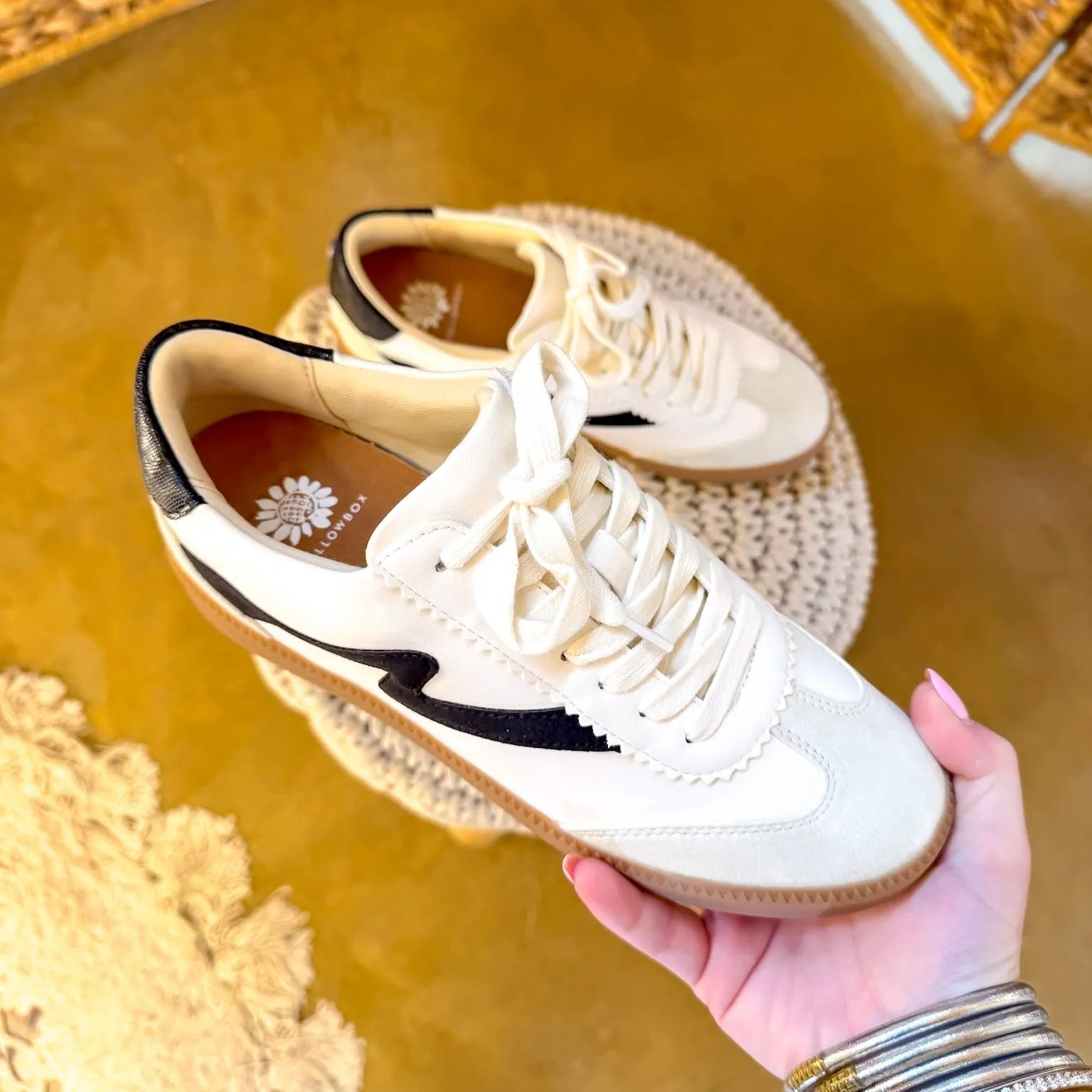 Yellow Box | Zeldie Lace-Up Sneaker in Black