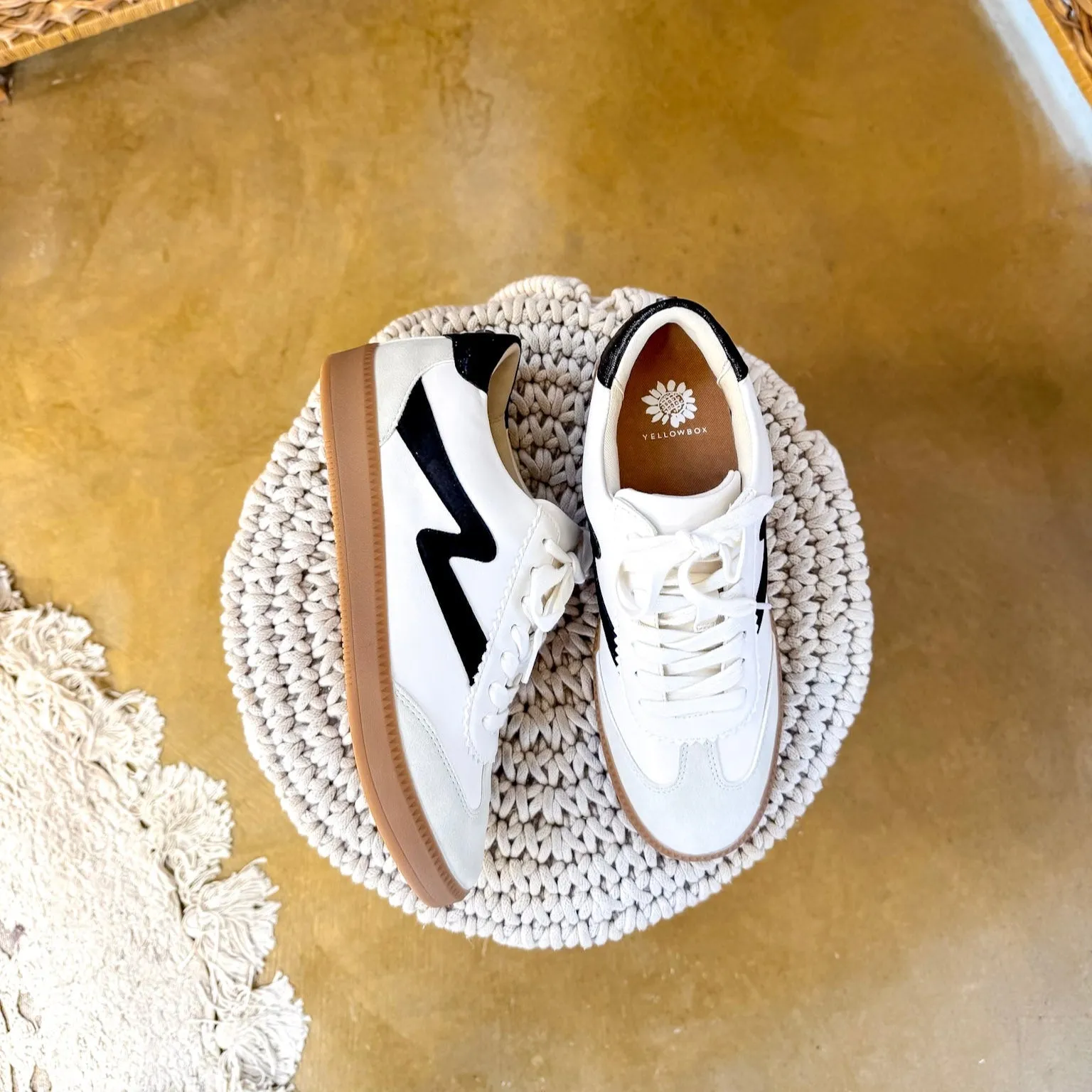 Yellow Box | Zeldie Lace-Up Sneaker in Black