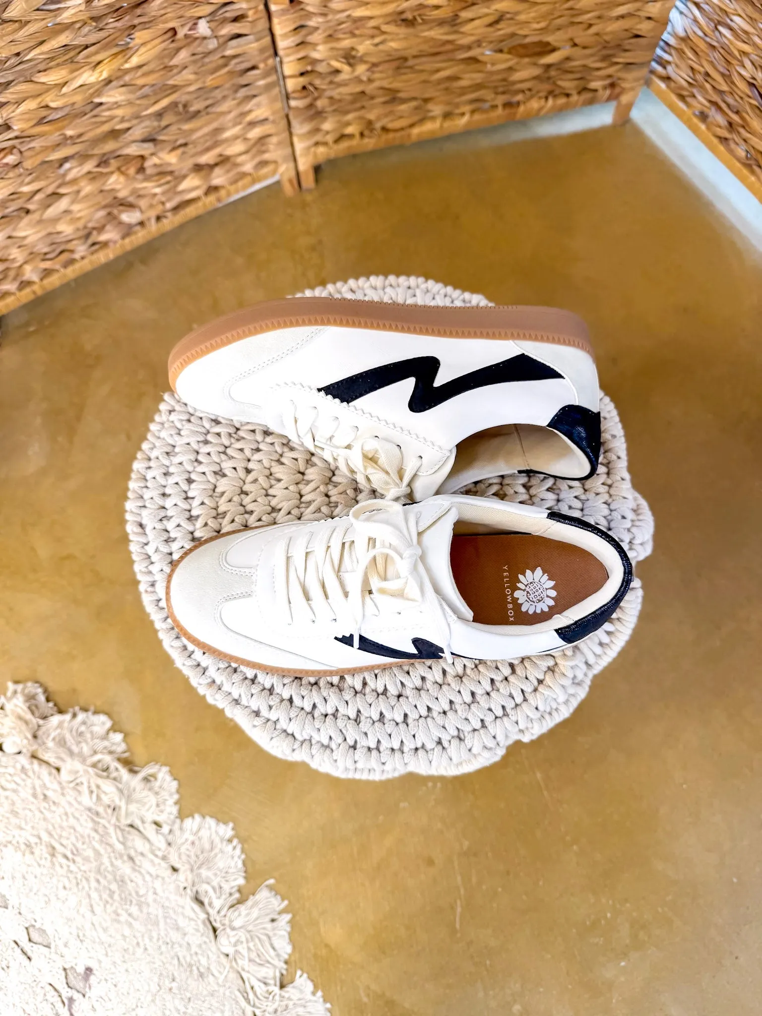 Yellow Box | Zeldie Lace-Up Sneaker in Black